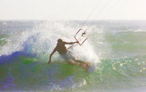 Stuart Barnes Surfing with a Kite